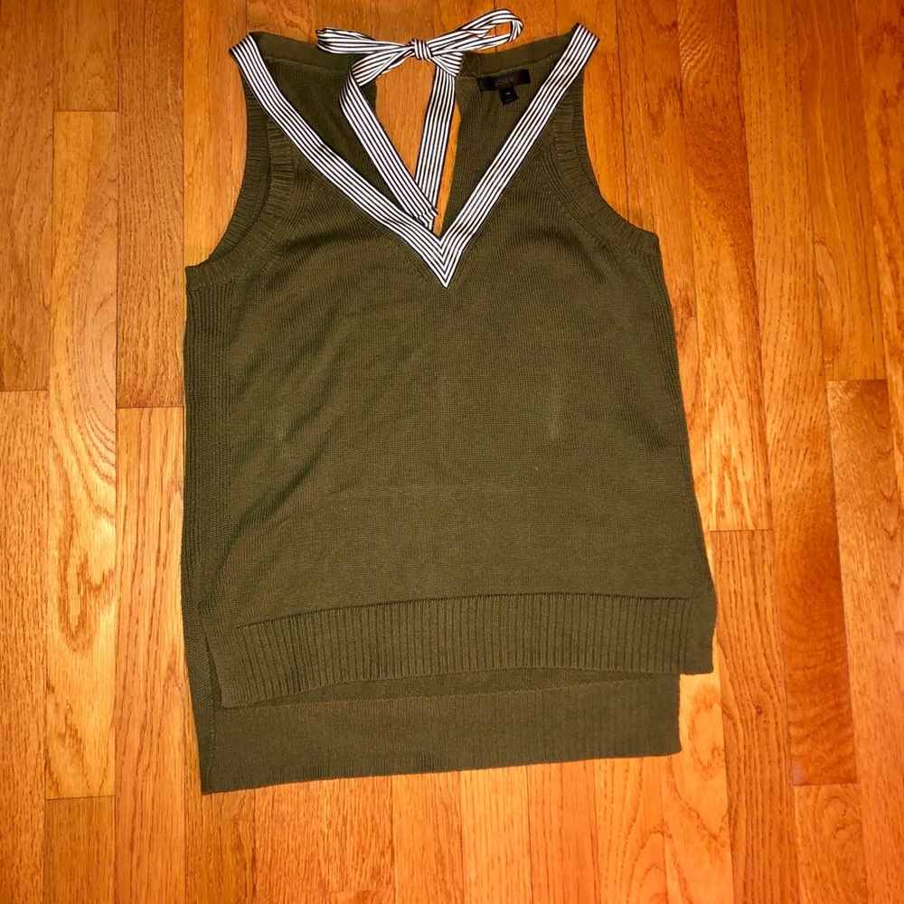 Olive/hunter green J.crew sweater tank top